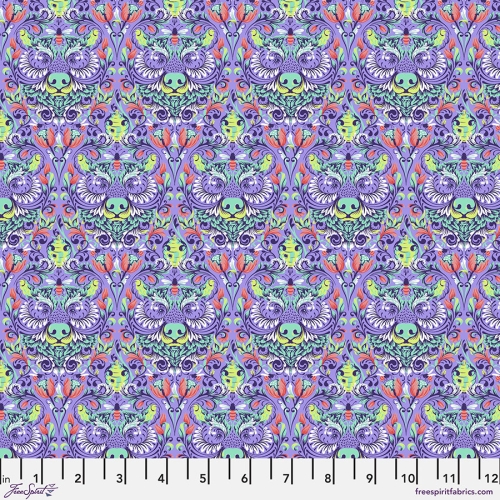 Tula Pink Patchwork Stoff Baumwolle - Tiny Beasts - Bear With Me Glimmer